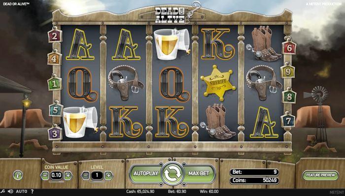 Dead or Alive-Slot: Hauptspiel